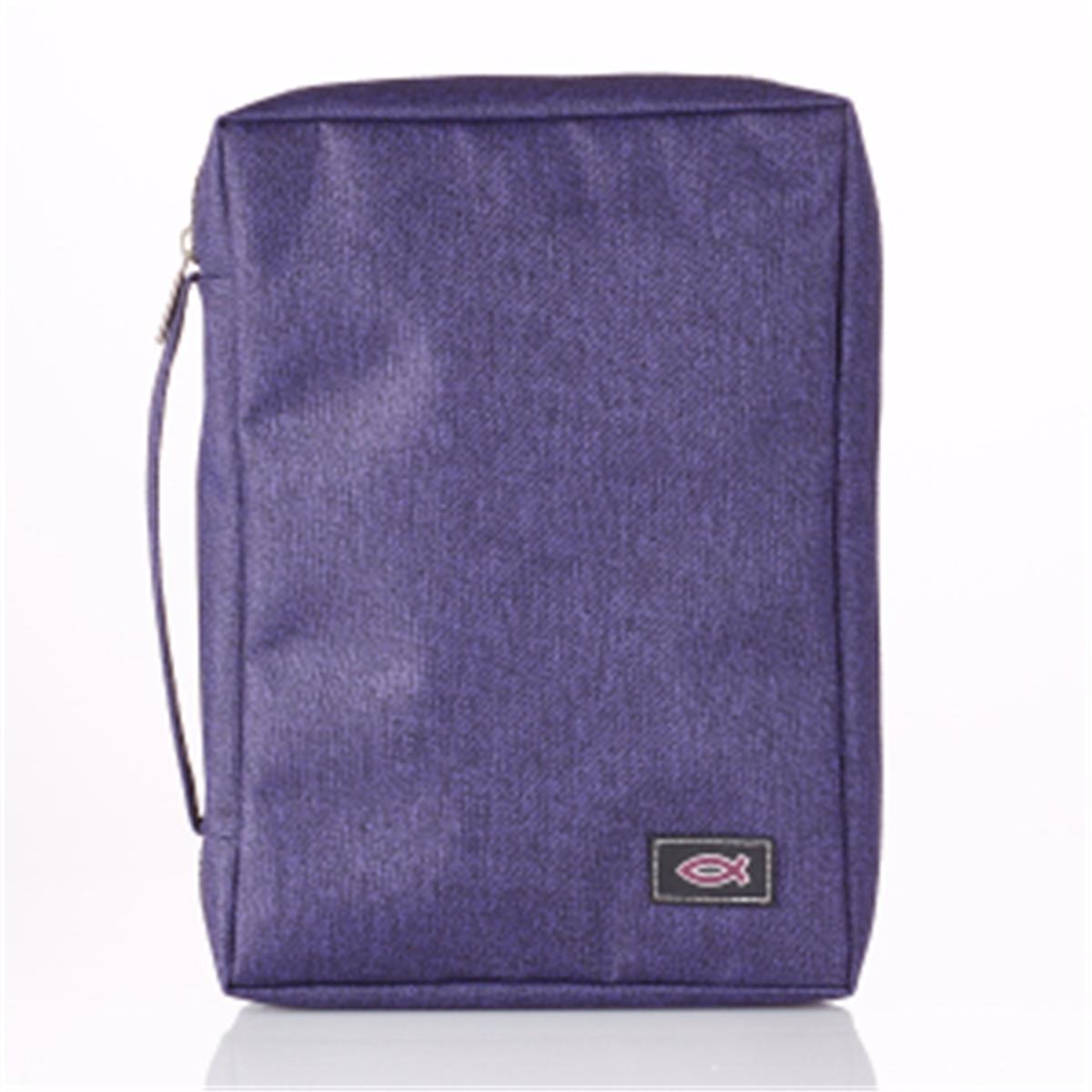 Bible Cover-Value-Fish - Large, Purple