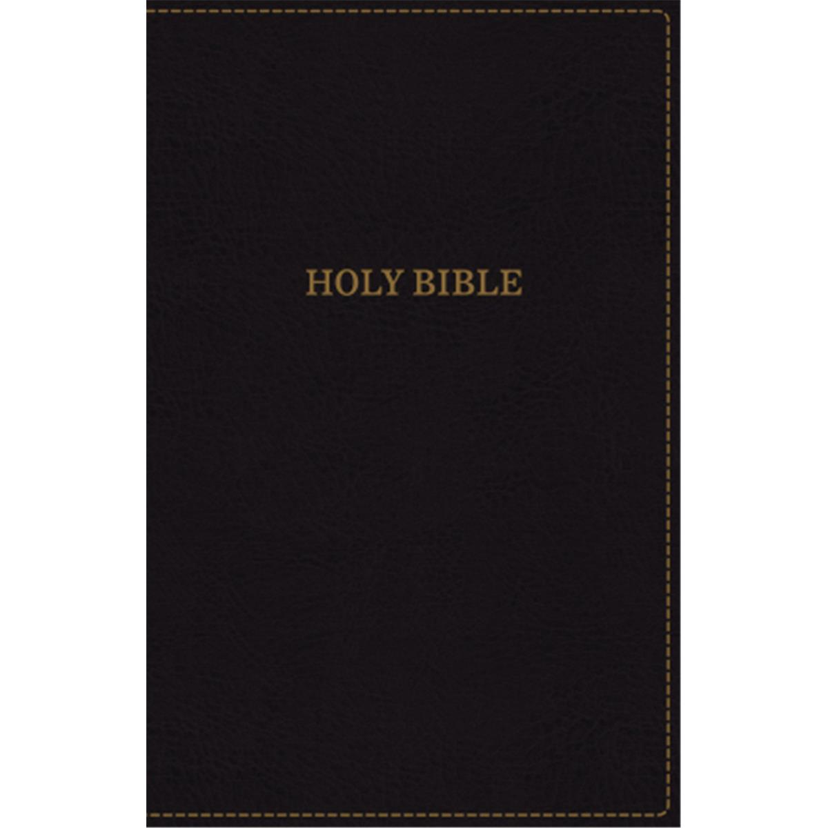 KJV Thinline Bible & Large Print - Comfort Print-Black Leathersoft