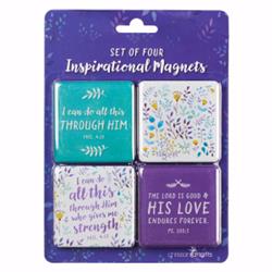 Picture of Christian Art Gifts 14031X Magnet Set-Positively Purple-Set of 4