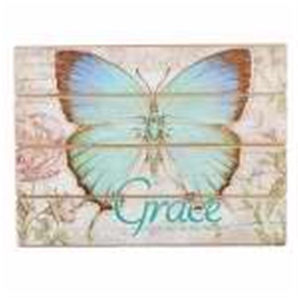 Picture of Christian Art Gifts 360999 Wall Plaque-Butterfly Blessings & Grace