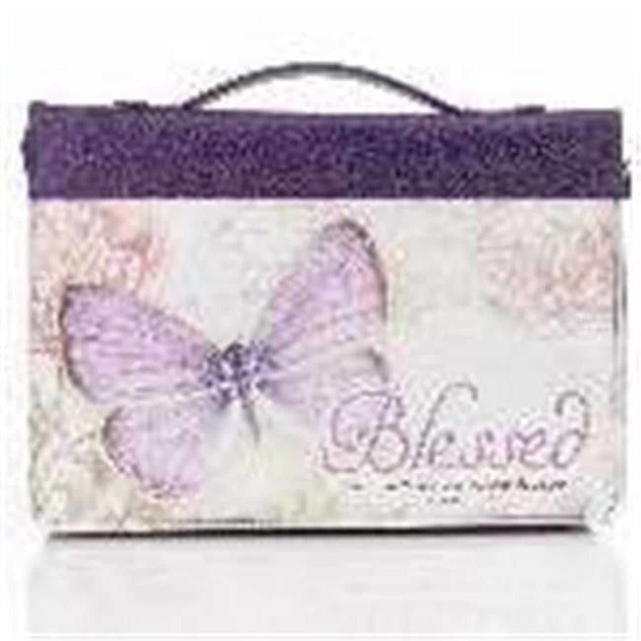 Picture of Christian Art Gifts 361668 Bible Cover-Classic-Butterfly Blessings & Blessed - Large