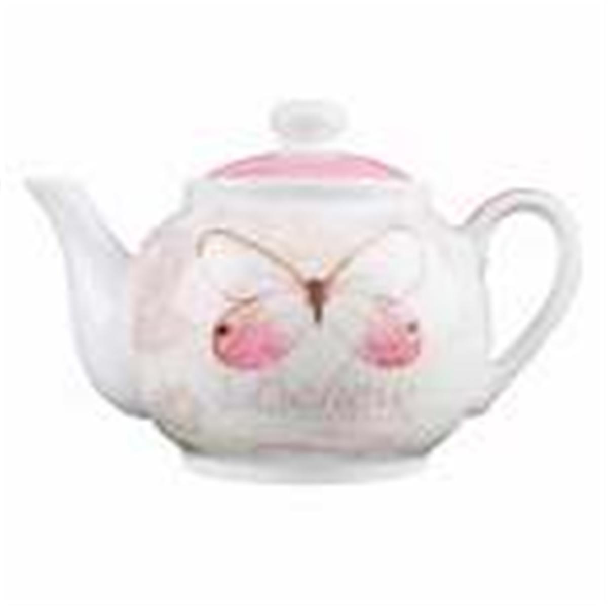Picture of Christian Art Gifts 361712 Tea Pot-Butterfly Blessings & Believe