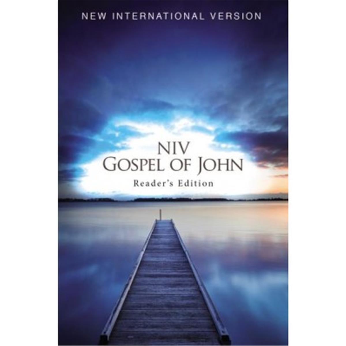 Picture of Zondervan 71928 5.25 x 3.50 x 64 in. NIV Gospel of John Readers Edition, Blue Pier Softcover