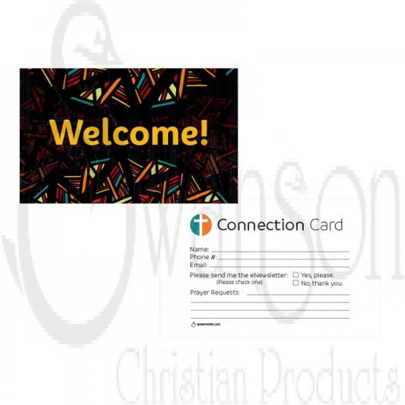 15765X Visitor Card Welcome, Multi Color Pattern - Pack of 50