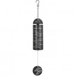 14805X 22 in. Cylinder Sonnet-Angels Arms Wind Chime - Black