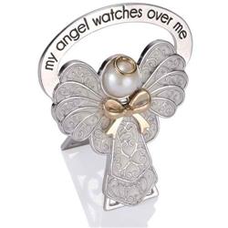 Picture of Alexas Angels 14741X Child Bedside Angel My Angel Watches Over Me&#44; White - 2.55 in.