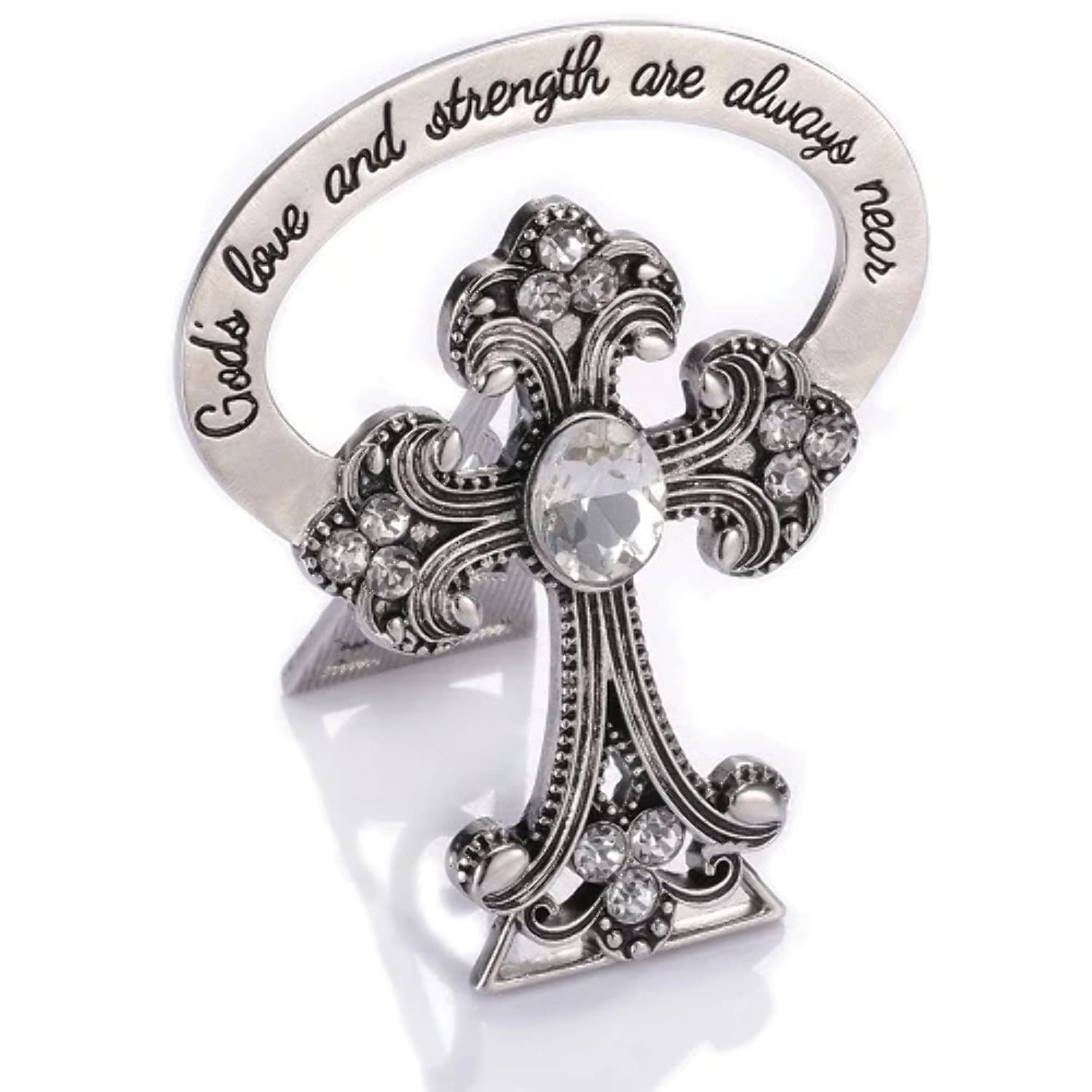 Picture of Alexas Angels 14750X Bedside Cross - Trust In God With 13 Crystals - 2.5 in.