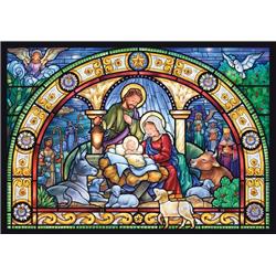 Picture of Vermont Christmas 18988X Medium Advent Calendar - Stained Glass Holy Night - 8.25 x 11.75 in.