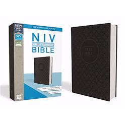 17890X Niv Value Thinline Bible Comfort Print - Charcoal & Black Leathersoft