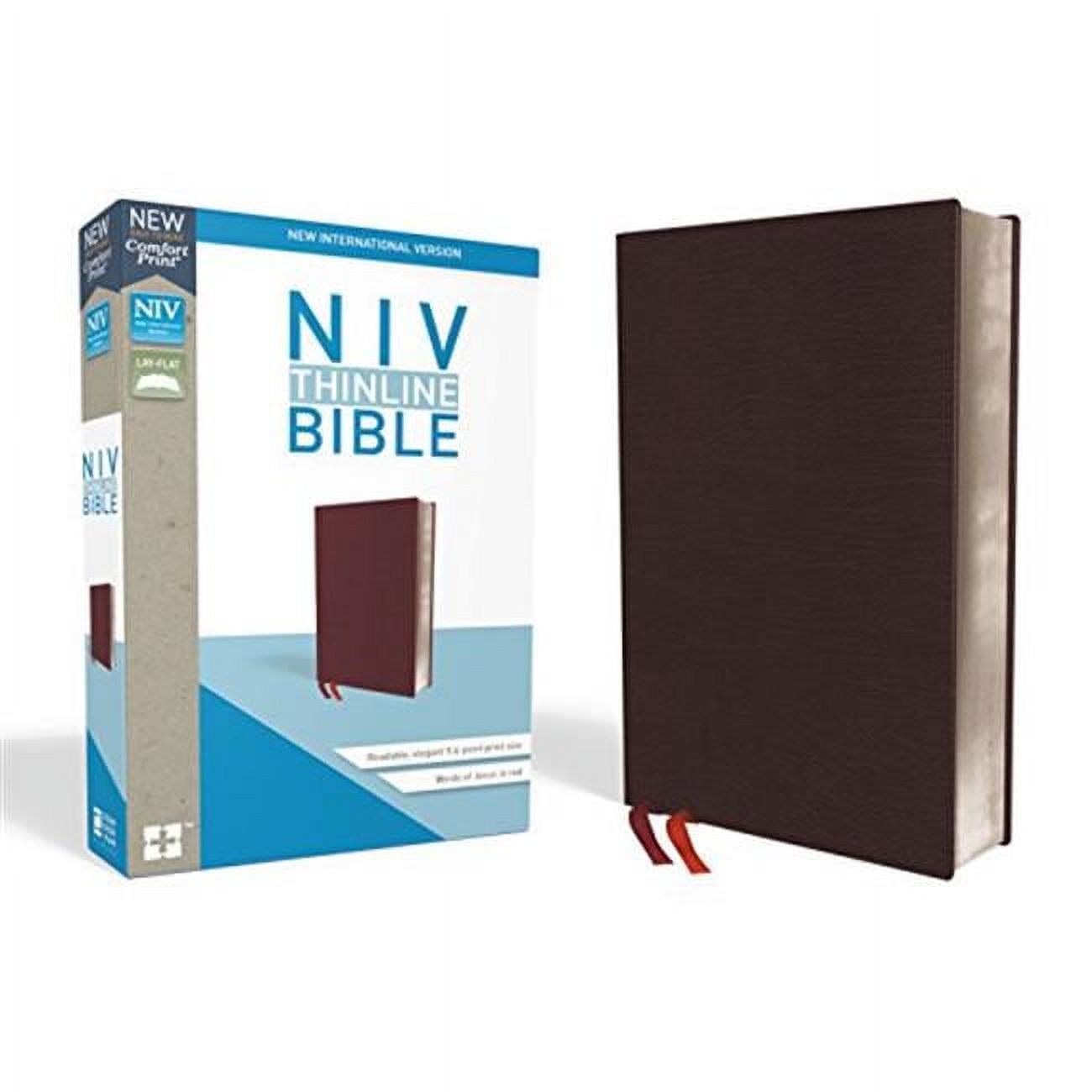 178989 Burgundy Bonded Leather NIV Thinline Bible