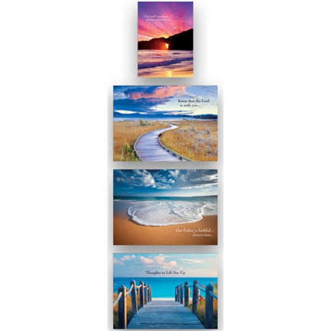 Crown Point Graphics 199092 Encouragement 2-Coastal Shared Blessings Cards, Box of 12