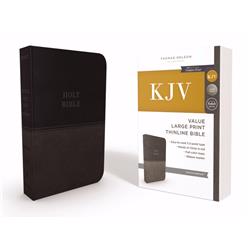 175526 KJV Thinline Bible & Large Print - Comfort Print, Black Value Leathersoft