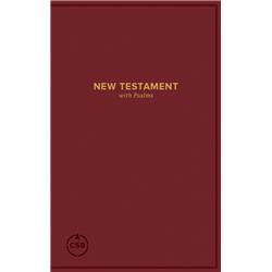 CSB Pocket New Testament with Psalms-Burgundy Softcover