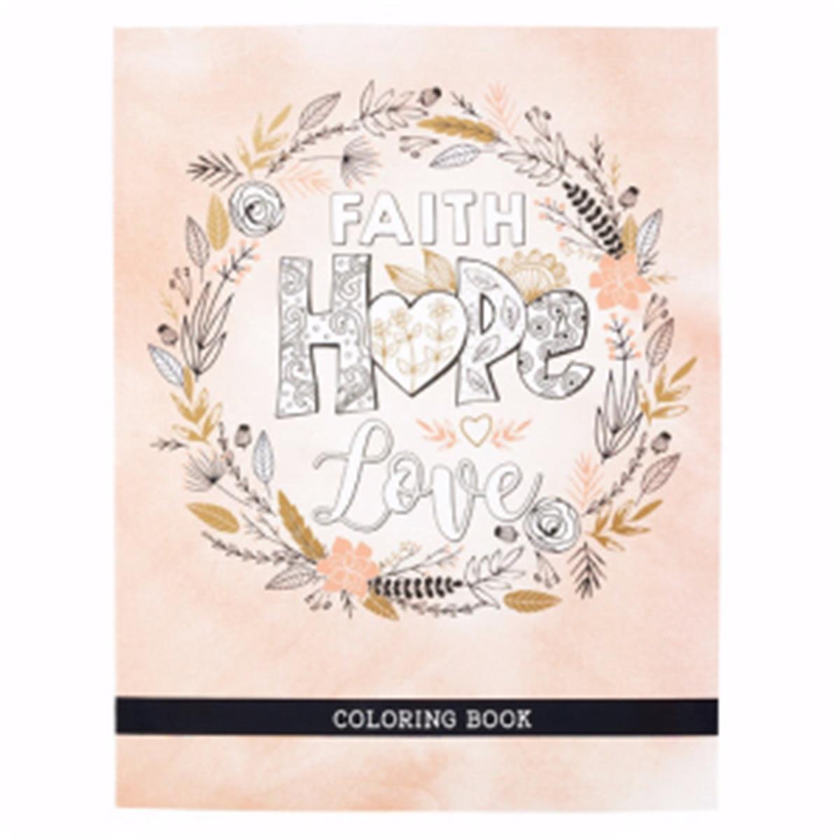 Picture of Christian Art Gifts 170676 Faith Hope Love Coloring Book