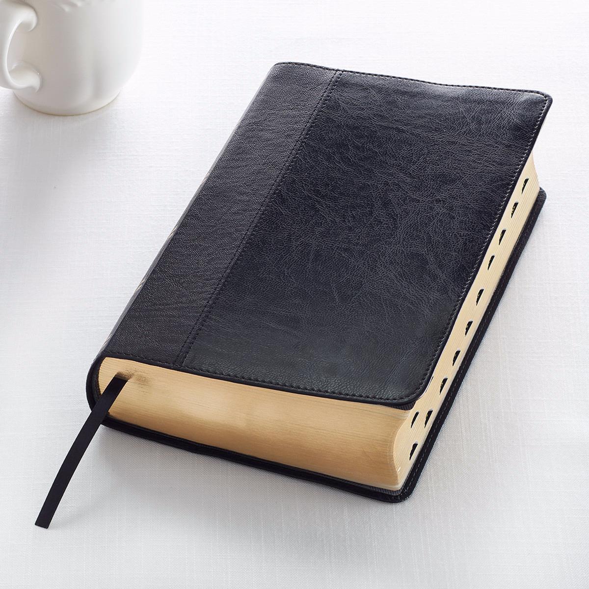 KJV Giant Print Bible - Black LuxLeather Indexed