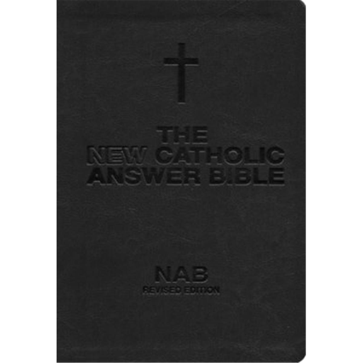 NABRE New Catholic Answer Bible Librosario Edition-Black & Tan Imitation Leat