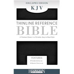 194457 KJV Thinline Reference Bible-Black Imitation Leather -  Hendrickson Publishers