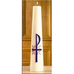 106971 Chi Rho Conical Candle - 3 x 14 in.