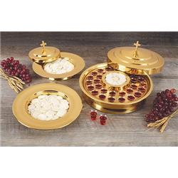 Picture of Sudbury Brass 182373 Communion Tray Cover - Polished Steel & Brass