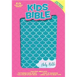 KJV Kids Bible-Aqua Leather Touch Book