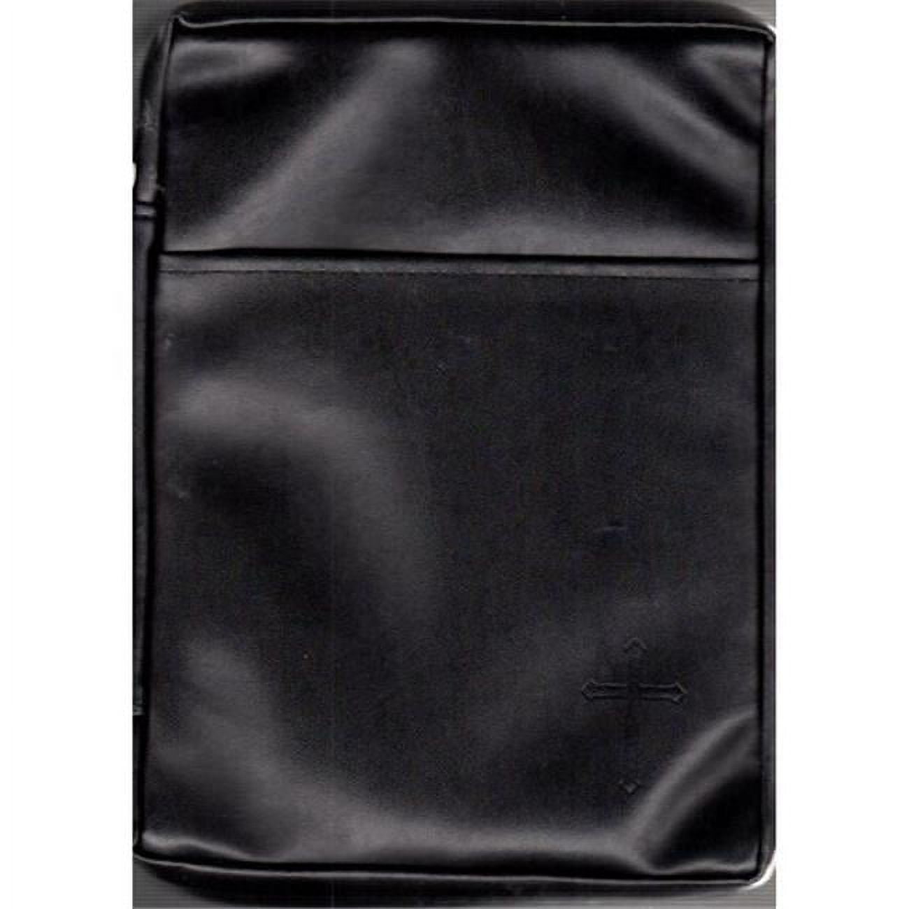 Imitation Leather-Cross Bible Cover - Black - Extra Large