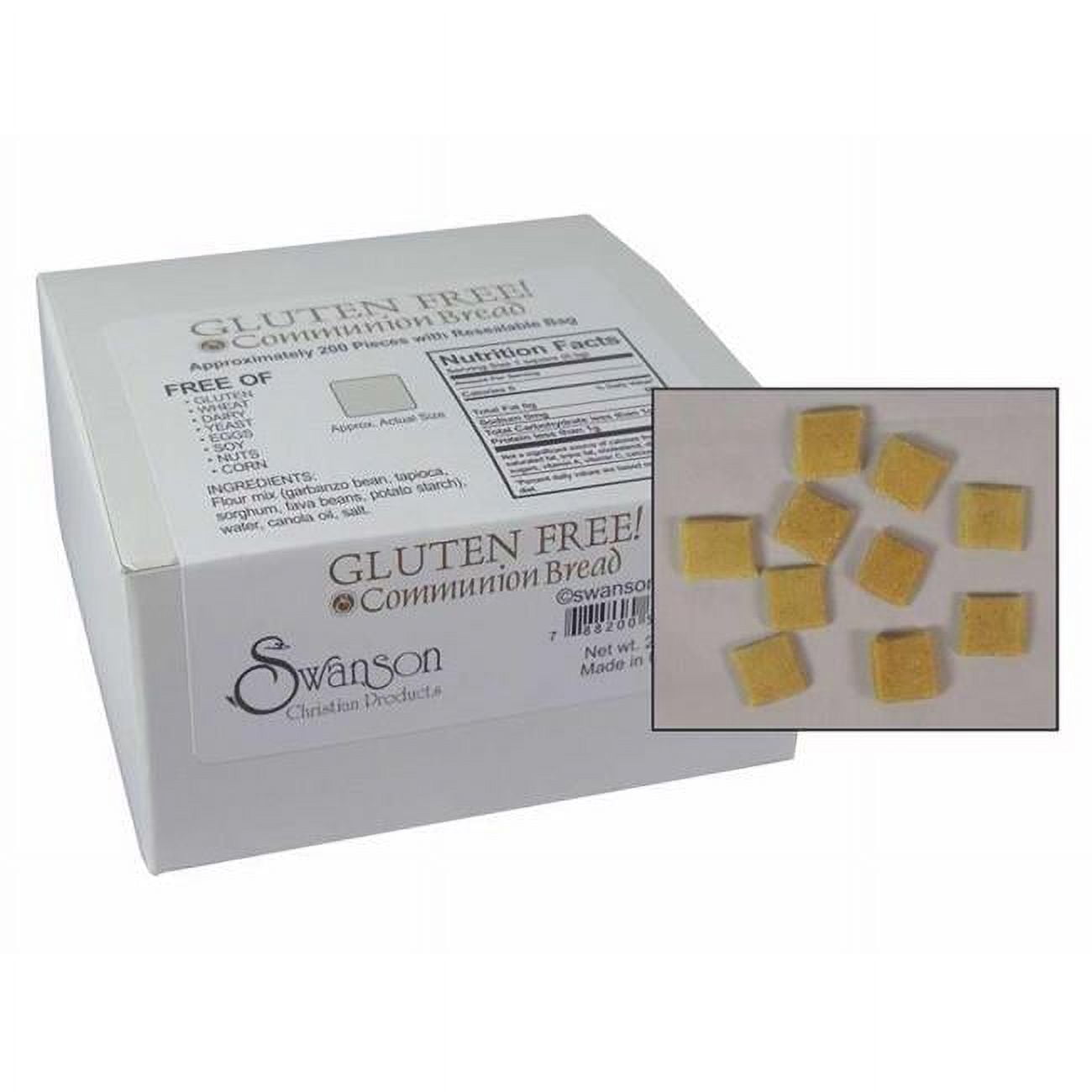 Picture of Swanson Christian Supply 84765 Communion-Baked Gluten Free Bread-Square - Pack of 200