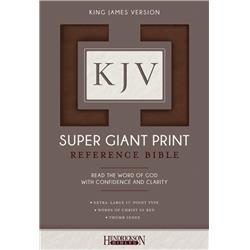 KJV Super Giant Print Reference Bible - Brown Flexisoft Indexed -  Hendrickson Publishers, HE17582
