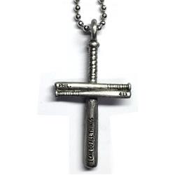 Picture of Forgiven Jewelry 199714 Baseball Bat Cross-I Can Do All Things - 30 ft. Ball Chain Necklace