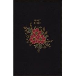 15105X KJV Super Giant Print Reference Bible Comfort Print-Black Deluxe Floral Large