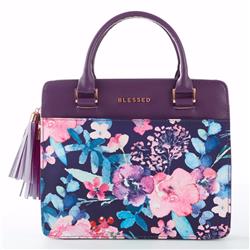 Bible Cover - Fashion & Blessed, Purple - Large