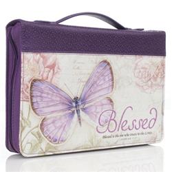 Bible Cover - Classic-Butterfly Blessings & Blessed - Medium