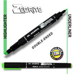 G T Luscombe 161395 Highlighter Zebrite Double Ended - Green