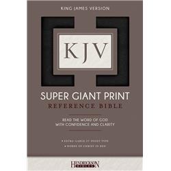 194454 KJV Super Giant Print Reference Bible, Black Imitation Leather -  Hendrickson Publishers