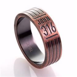 Picture of Christian Art Gifts 20066X John 316 Mens Ring&#44; Size 10
