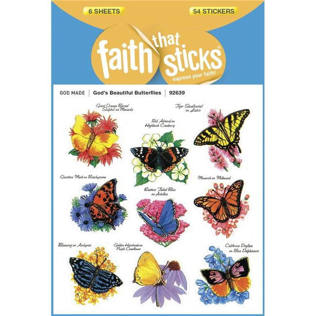 Faith That Sticks Gods Beautiful Butterflies Sticker