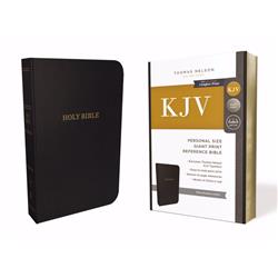 King James Version Personal Size Giant Print Reference Bible, Black Bonded