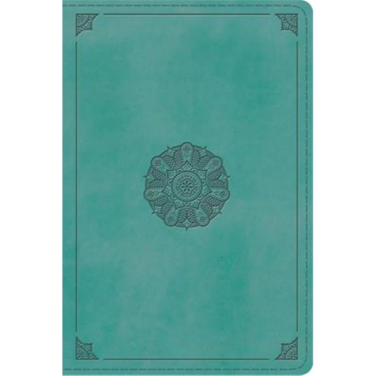 English Standard Version Study Bible - Turquoise Emblem Design TruTone