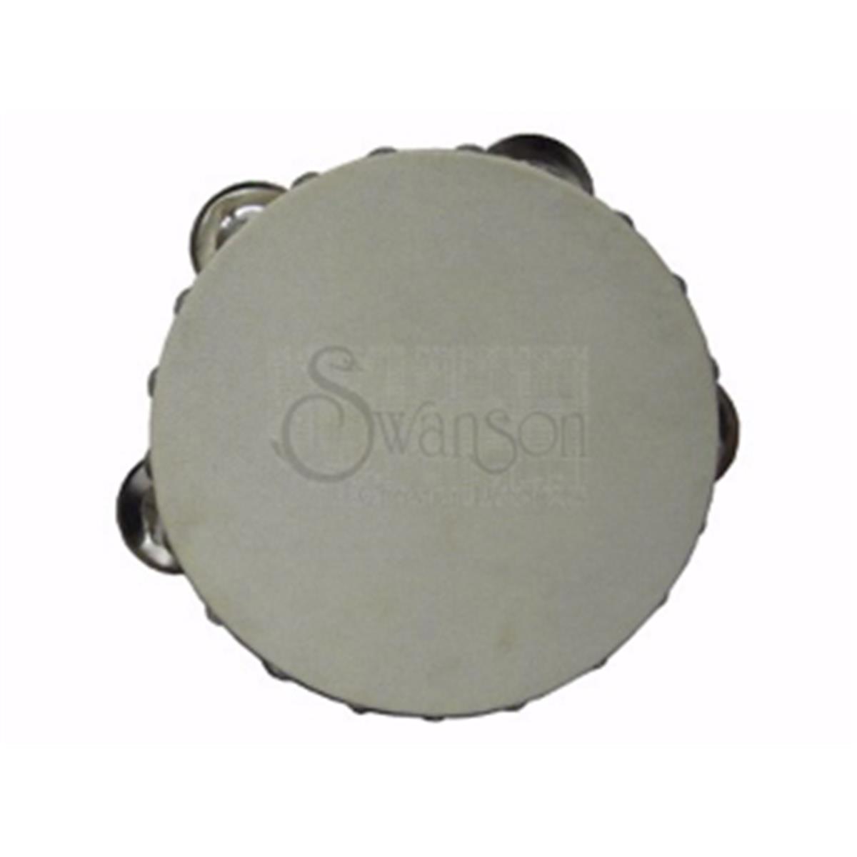 Picture of Swanson Christian Supply 80074 Tambourine 6 Single Row with Heavy Duty Skin Instrument