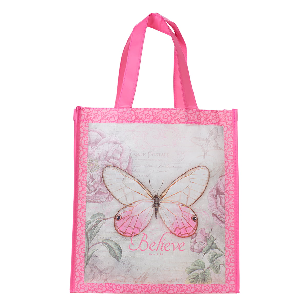 Non Woven Butterfly Blessings & Believe Totebag