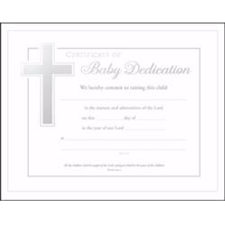 Picture of Warner Press 95912 Baby Dedication Isaiah 54 is to 13 Silver Foil Embossed Certificate - Pack of 6