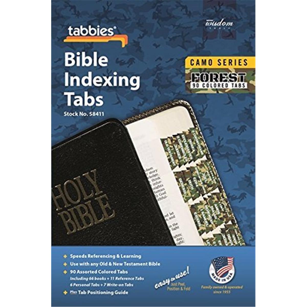 152887 Bible Tab Camo Series - Old & New Testament with Catholic Books, Forest