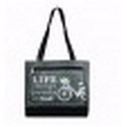 Journey with God Tote, Black & White