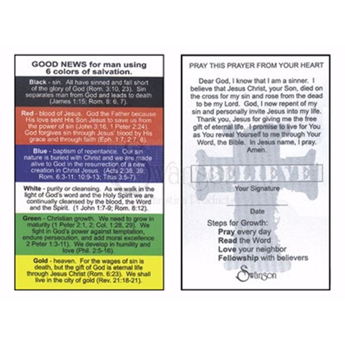80435 I Believe Salvation Card, Pack of 100