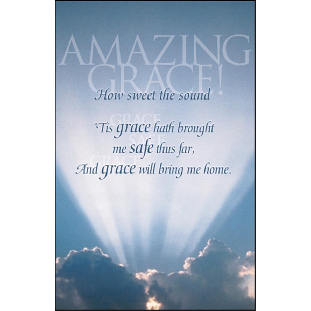 Picture of Anchor Wallace Publishers 73911 Amazing Grace How Sweet the Sound Funeral Bulletin - Pack of 100