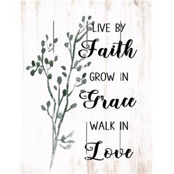 Picture of Beechdale Frames 171735 9 x 12 in. Live by Faith Rustic Pallet Art