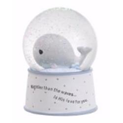 142271 5.75 in. 5 Snow Globe-Musical Whale - Brahms Lullaby