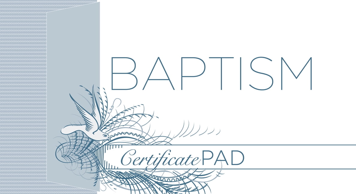 B & H Publishing  8 x 6 in. Baptism Pad Certificate - Pack of 25
