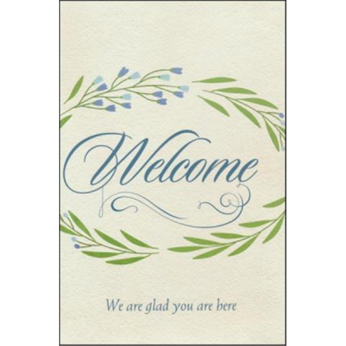 B & H Publishing  Folder Welcome We Glad You Are Here - Pack of 12