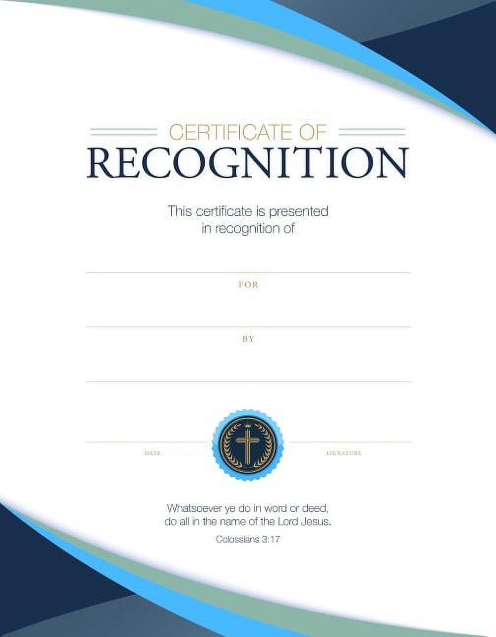 Picture of Warner Press 162580 Certificate-Recognition Colossians 3 Ezto 17 Full Color Coated Stock - Pack of 6