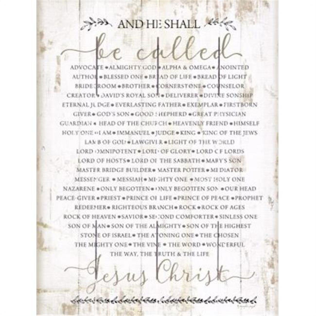 Picture of Beechdale Frames 171748 9 x 12 in. The Names of Christ Rustic Pallet Art